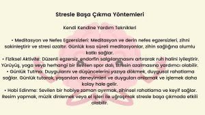 Travma Ve Stresle Başa Çıkma